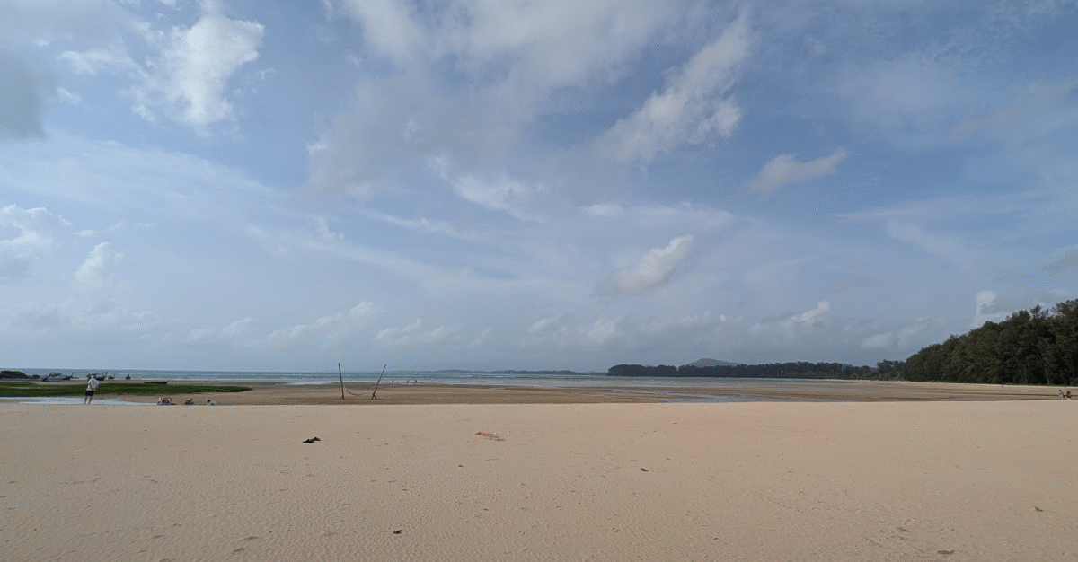 the beach was right outside the resort.